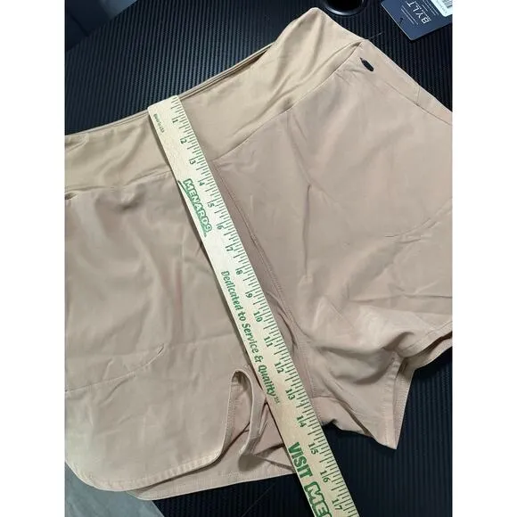 BYLT Women’s Flow Shorts Size Large Tan Athletic NEW Premium Basics