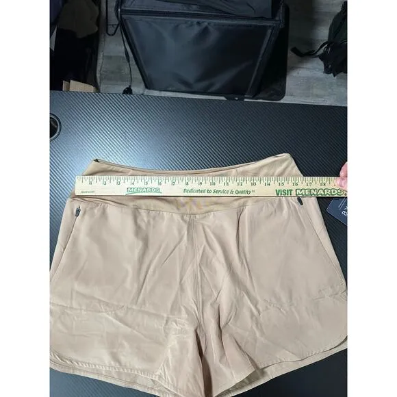 BYLT Women’s Flow Shorts Size Large Tan Athletic NEW Premium Basics