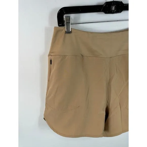 BYLT Women’s Flow Shorts Size Large Tan Athletic NEW Premium Basics