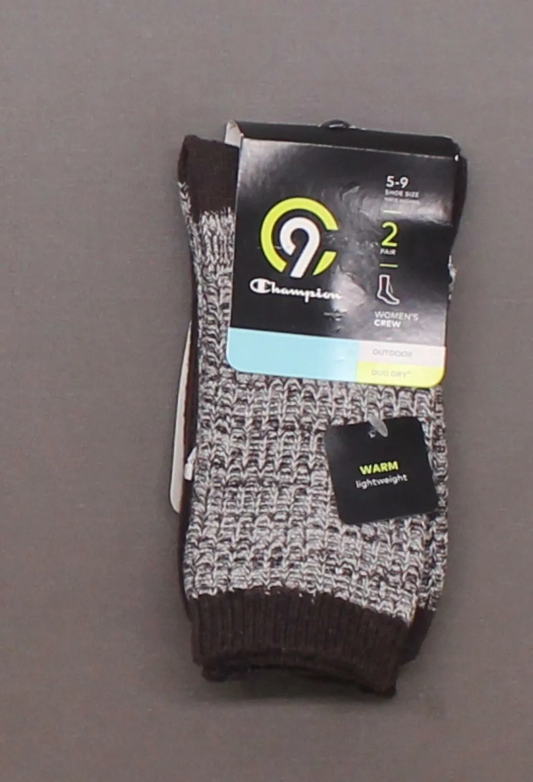 C9 Champion Women's 2 Pack Duo Dry Striped Soft Crew Socks