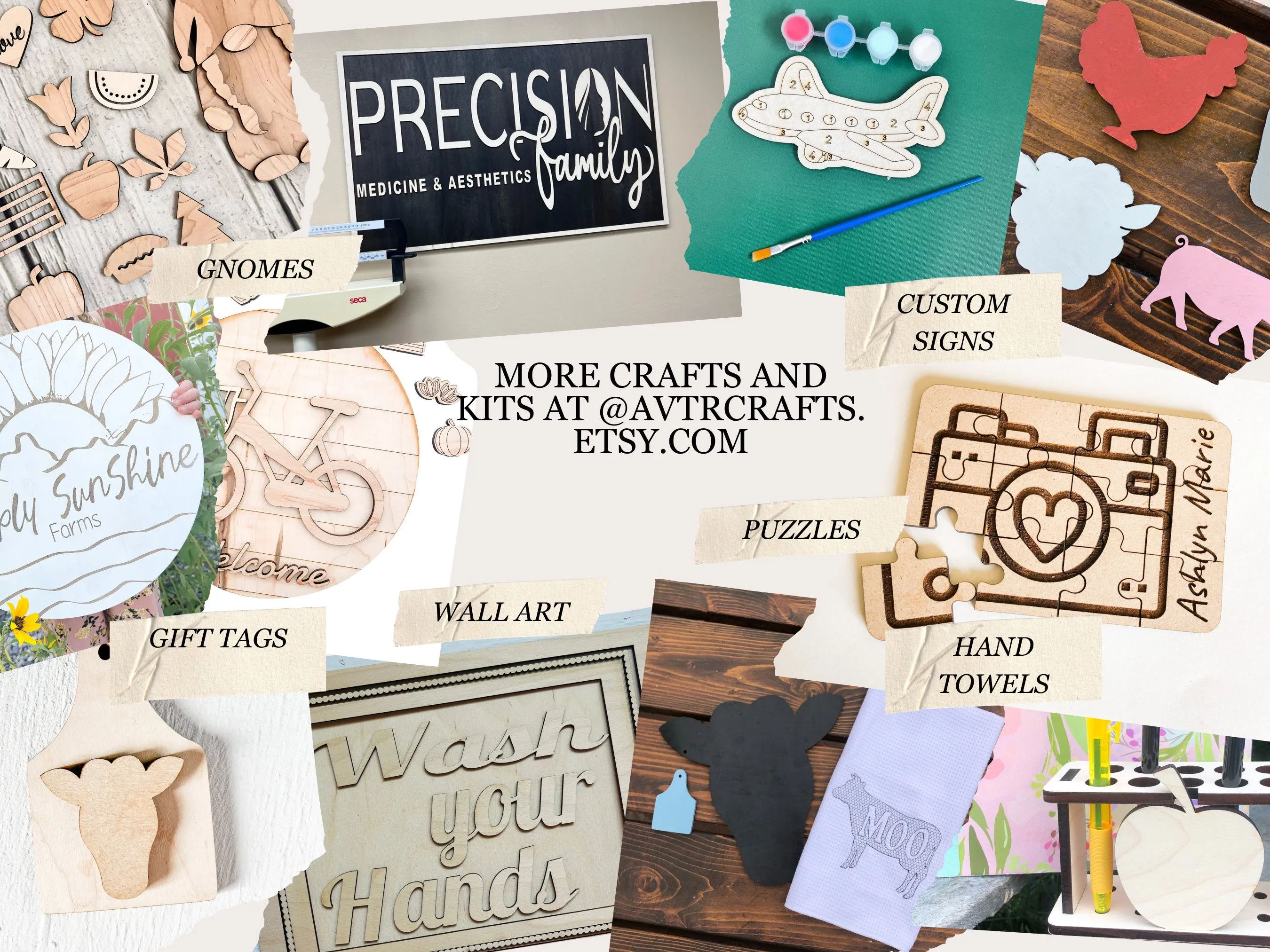 Cactus Personalized Small Wooden Puzzles Custom Game, Bulk Birthday Party Favor and Make and Take for Kids