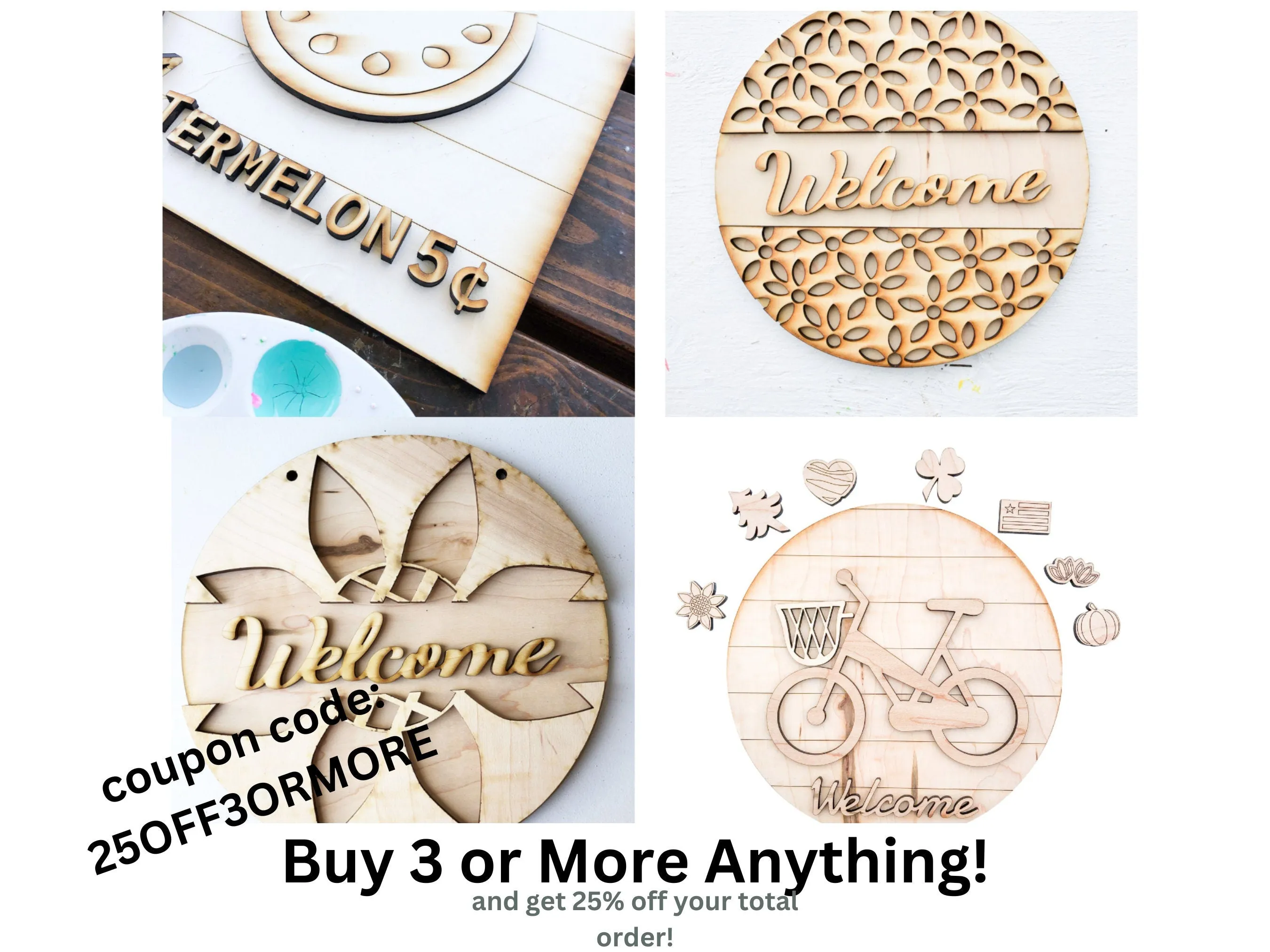 Cactus Personalized Small Wooden Puzzles Custom Game, Bulk Birthday Party Favor and Make and Take for Kids