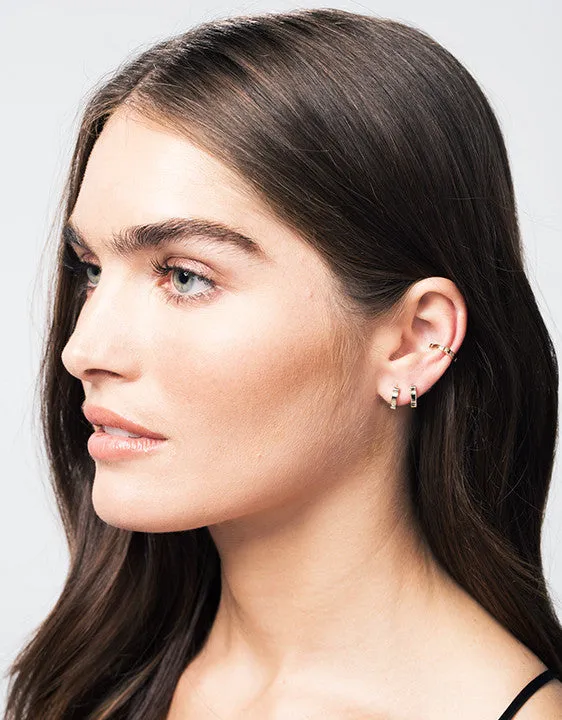 Cage Huggies | Rose Gold