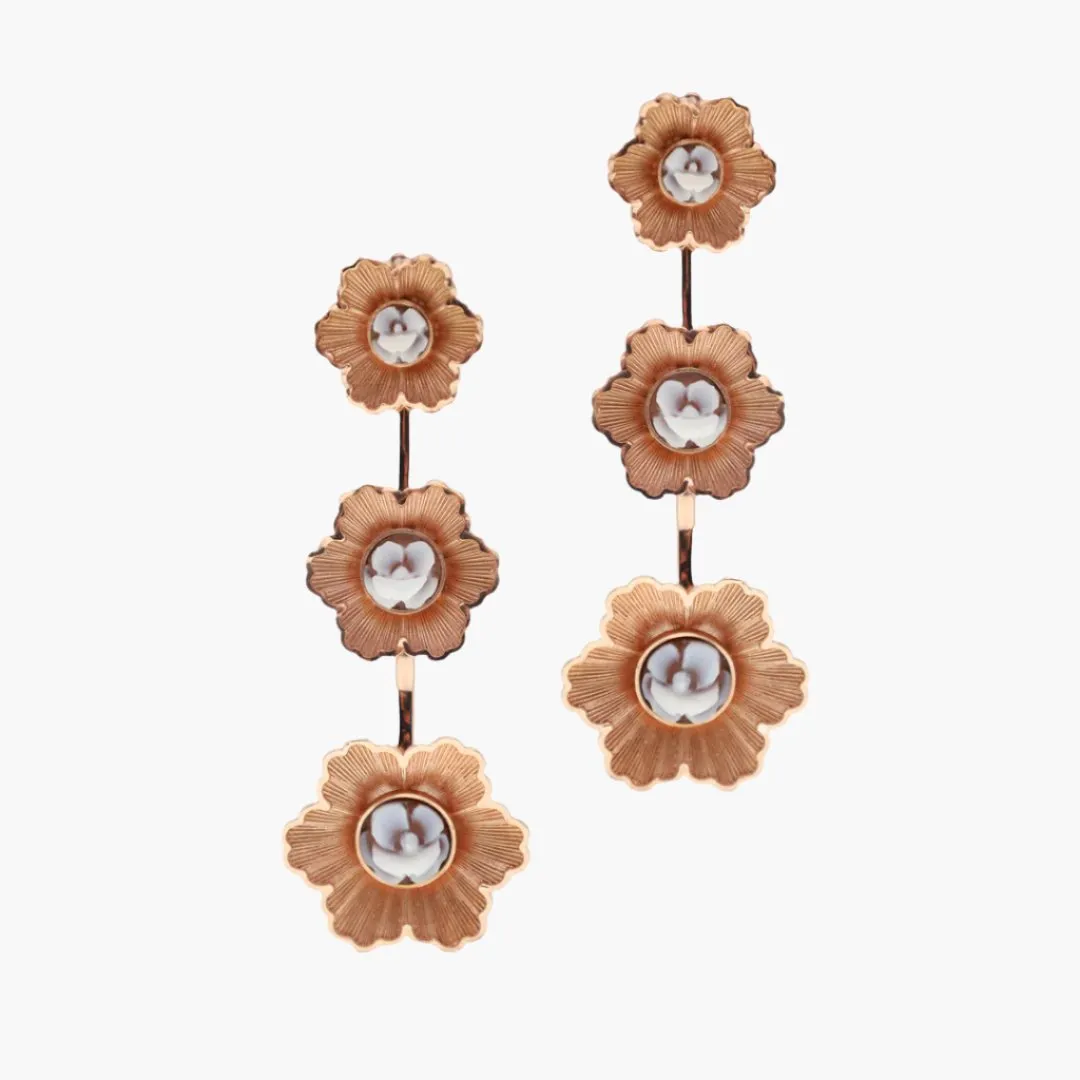 Cameo Fiore Long Earrings