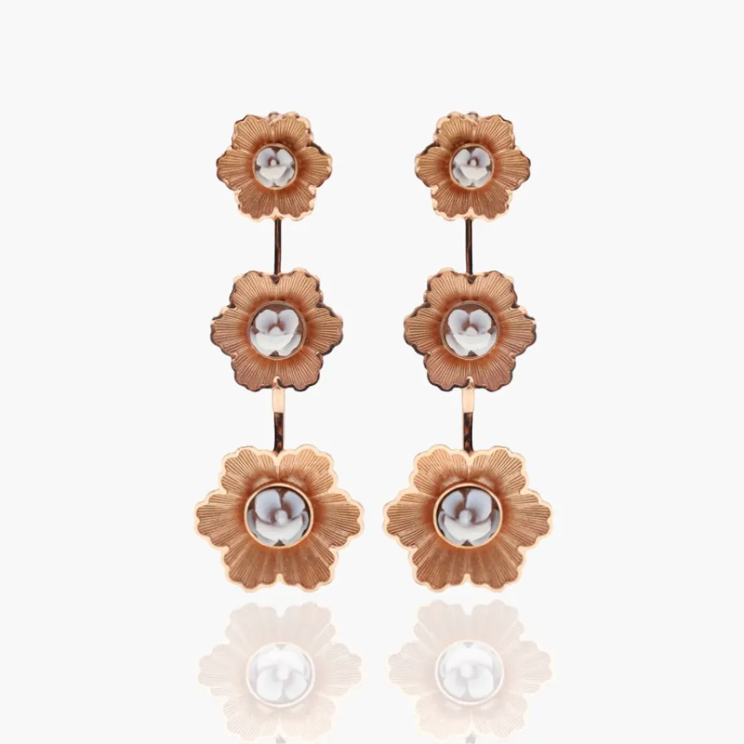 Cameo Fiore Long Earrings