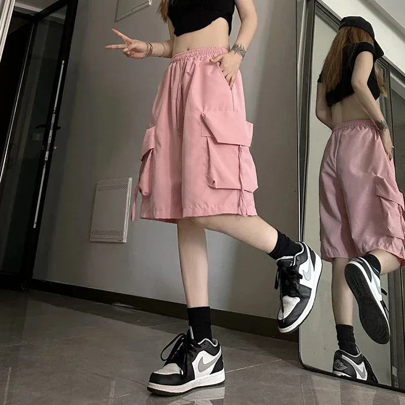 Cargo Belle™ | Women's High-Waisted Cargo Pants | Summer Streetwear, Wide Leg, Large Pockets, Trendy Design