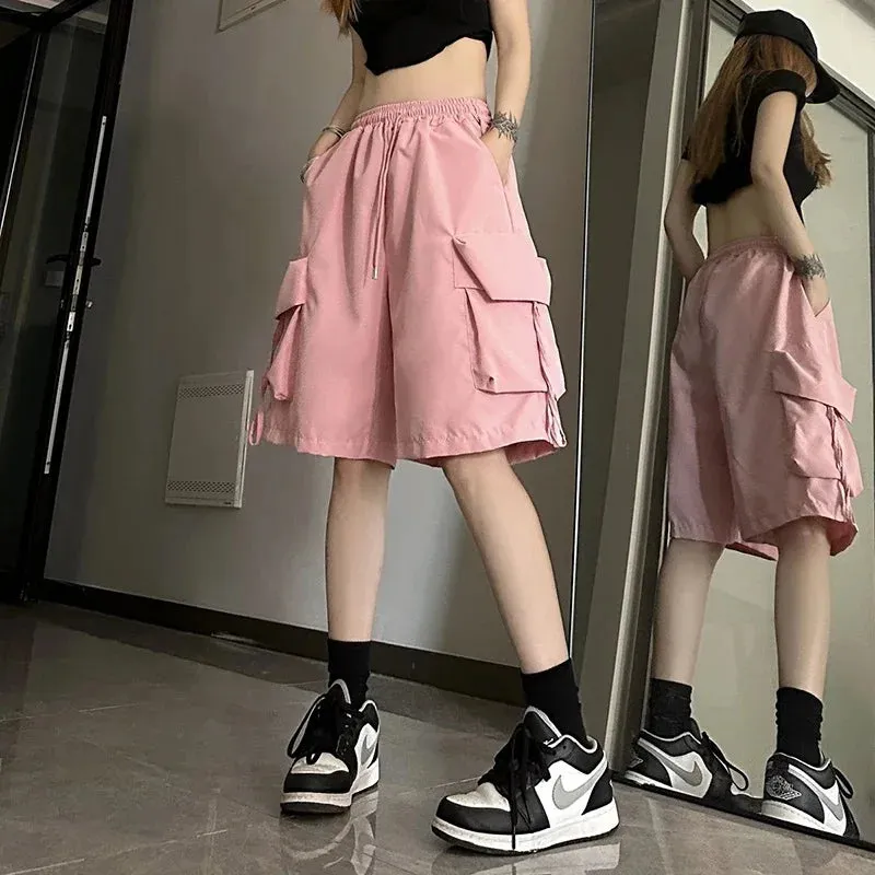 Cargo Belle™ | Women's High-Waisted Cargo Pants | Summer Streetwear, Wide Leg, Large Pockets, Trendy Design