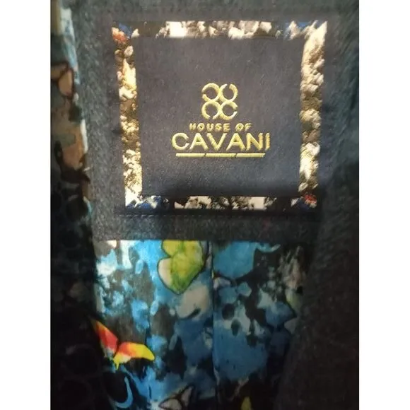 Cavani Women's Tweed Navy Check Blazer Wool Jacket‎ 1920s- 16