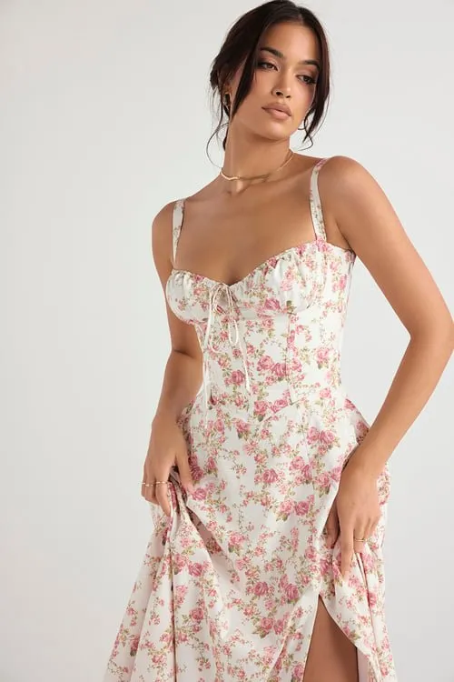 Cecilia® | Elegant Bustier Summer Dress With Print