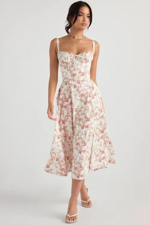 Cecilia® | Elegant Bustier Summer Dress With Print