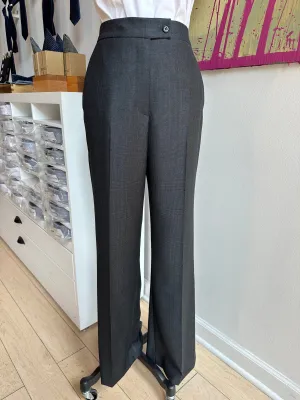 Charcoal Plaid Premium Italian Feminine Suit Pant