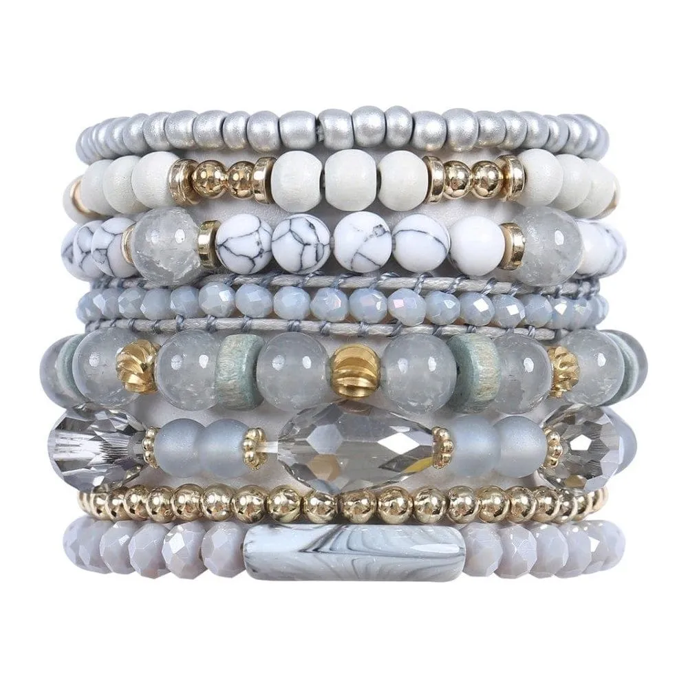 Charm Layered Stackable Versatile Bracelet Set