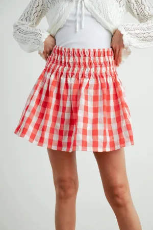 Checkered Plaid Patterned Skirt