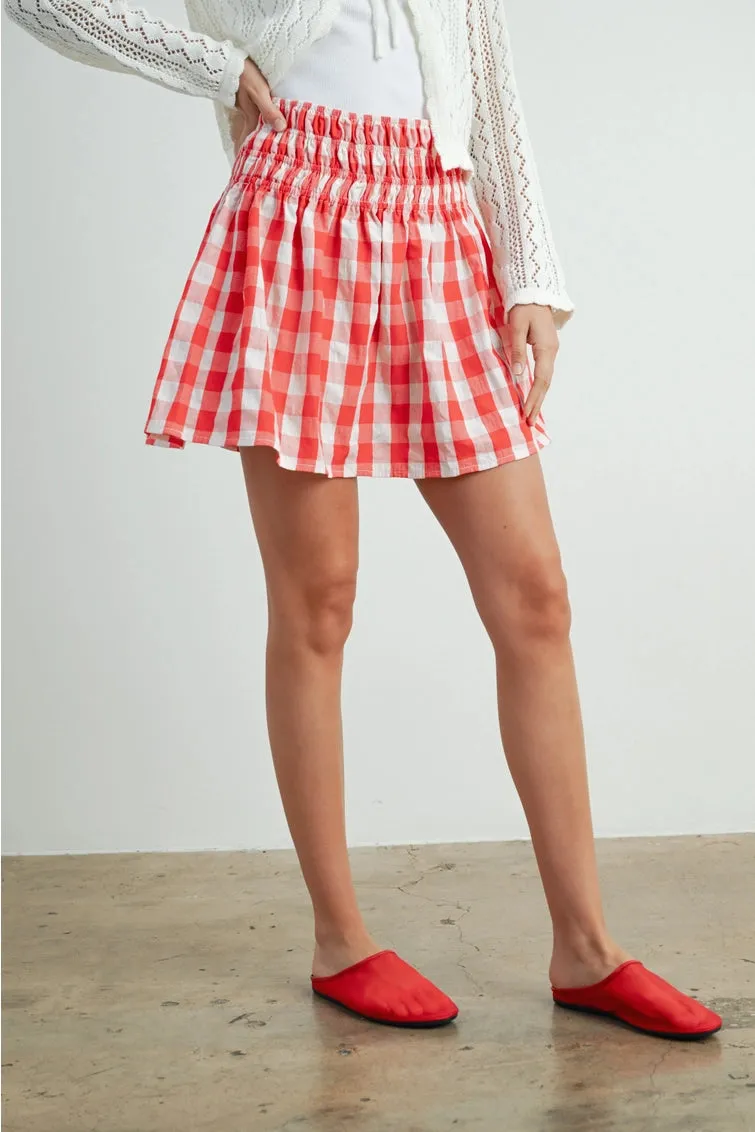 Checkered Plaid Patterned Skirt