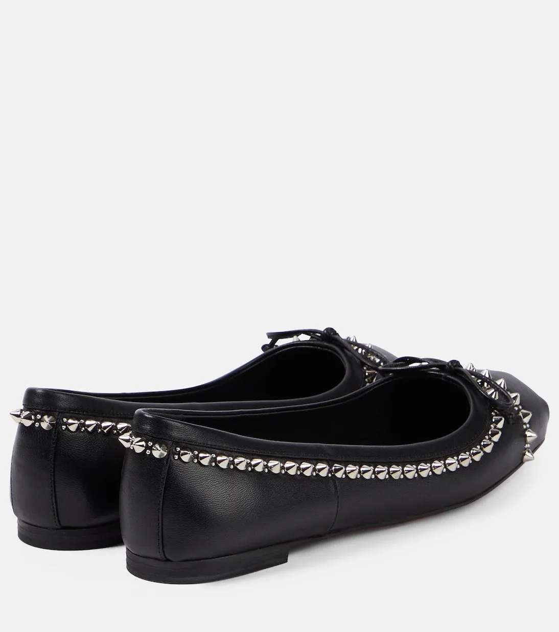 Christian Louboutin leather mamadrague ballerinas with studs and decoration, black