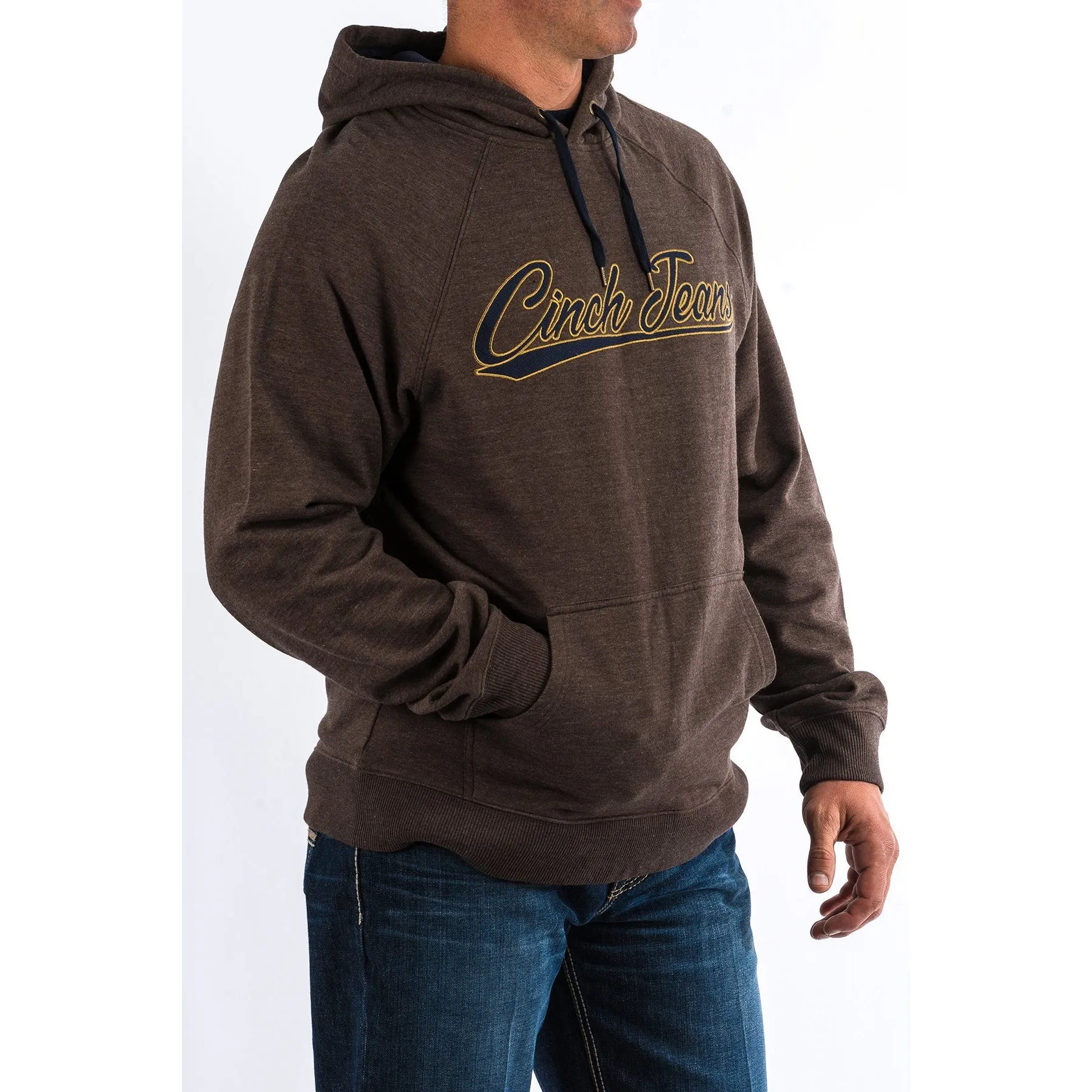 Cinch Men's Heather Brown Logo Hoodie