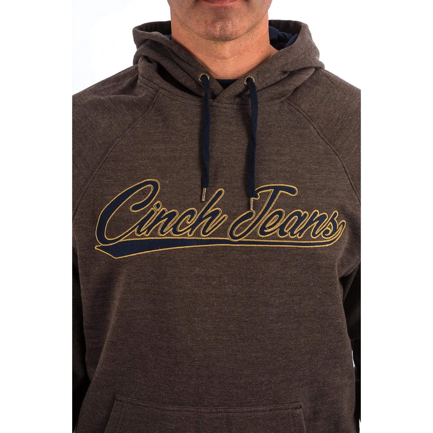 Cinch Men's Heather Brown Logo Hoodie