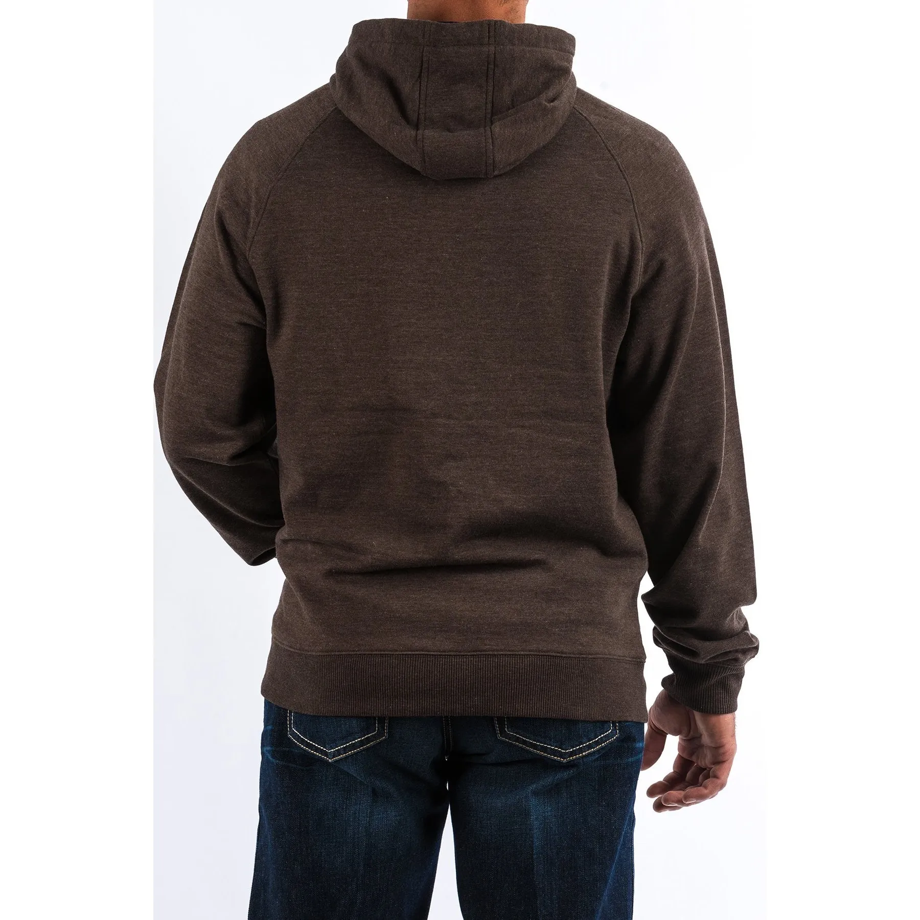 Cinch Men's Heather Brown Logo Hoodie