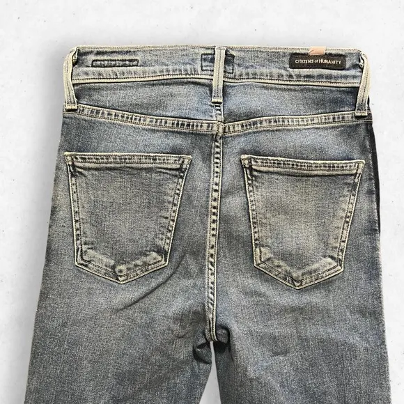 Citizens‎ of Humanity Rocket Crop High Rise Skinny Shadow Stripe Women's Size 24