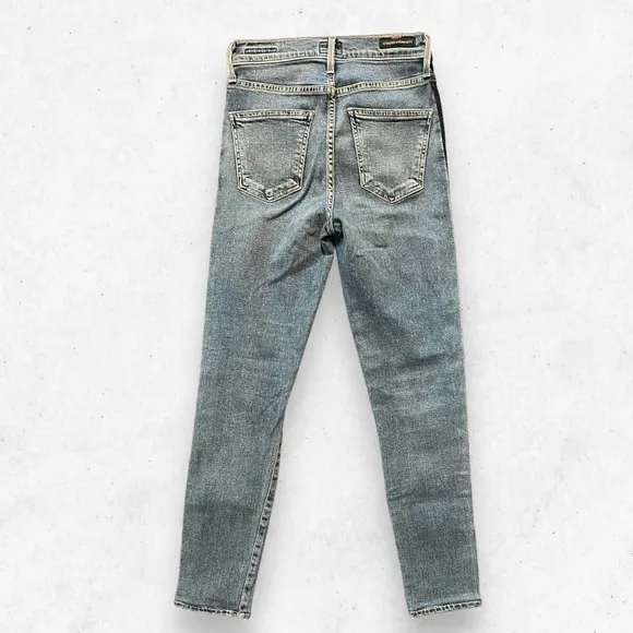 Citizens‎ of Humanity Rocket Crop High Rise Skinny Shadow Stripe Women's Size 24