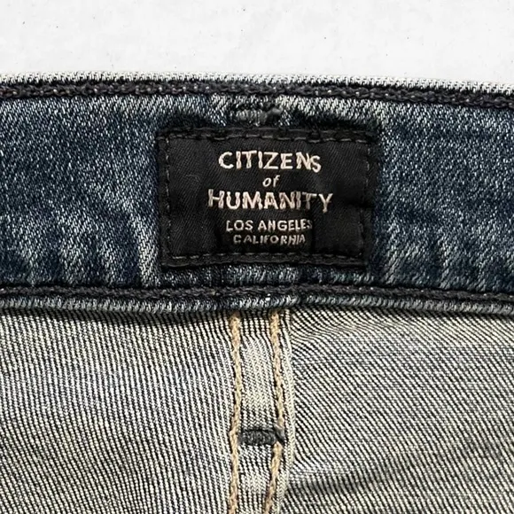 Citizens‎ of Humanity Rocket Crop High Rise Skinny Shadow Stripe Women's Size 24