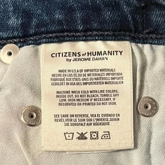Citizens‎ of Humanity Rocket Crop High Rise Skinny Shadow Stripe Women's Size 24