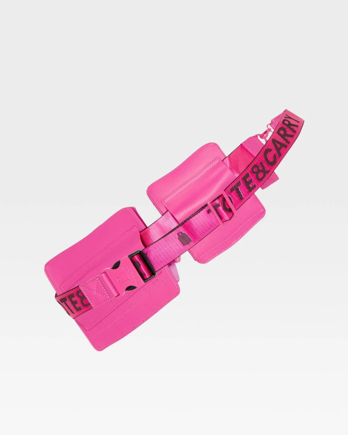 Clear Duo Crossbody Bag in Neon Pink