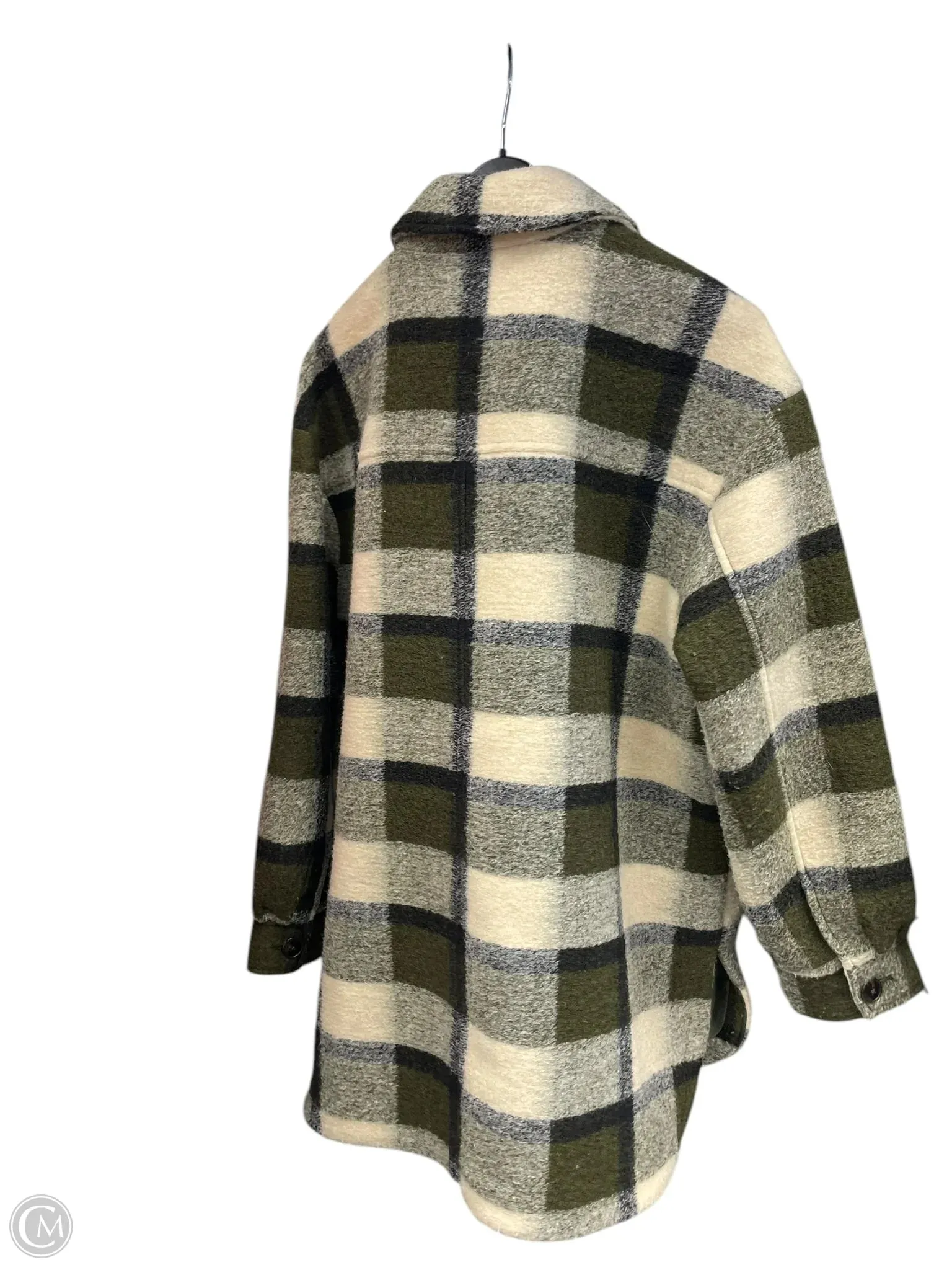 Coat Wool By Madewell In Green, Size: L