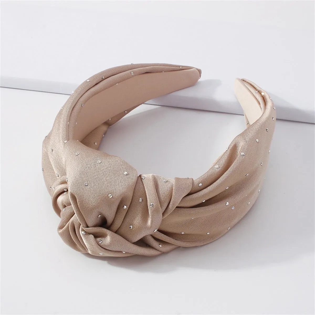 Coffee & Cubic Zirconia Knot Headband