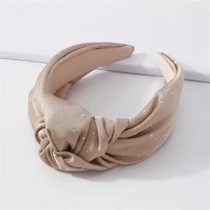Coffee & Cubic Zirconia Knot Headband