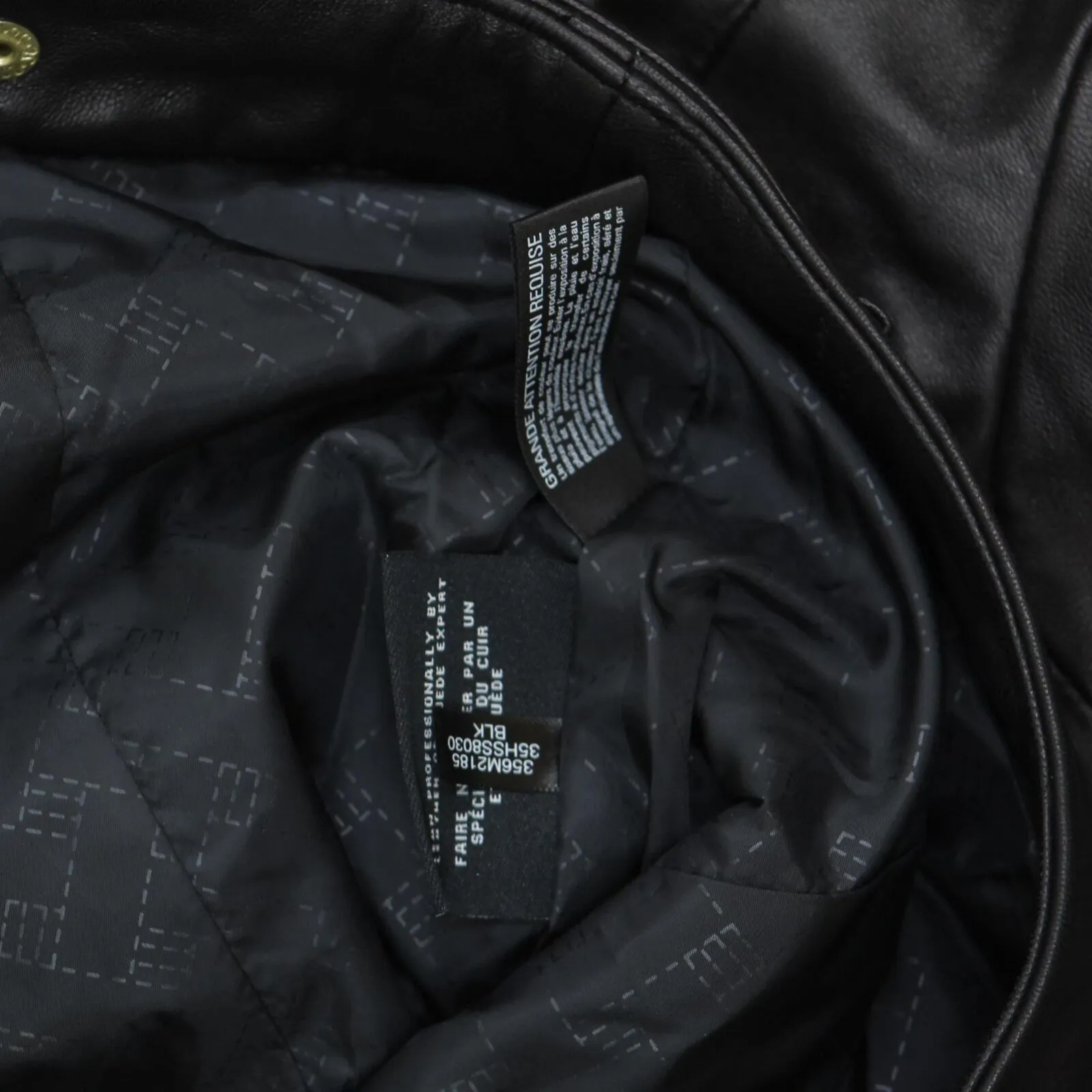 Cole Haan Women's Racer Jacket With Quilted Panels 356M2185 Black XL
