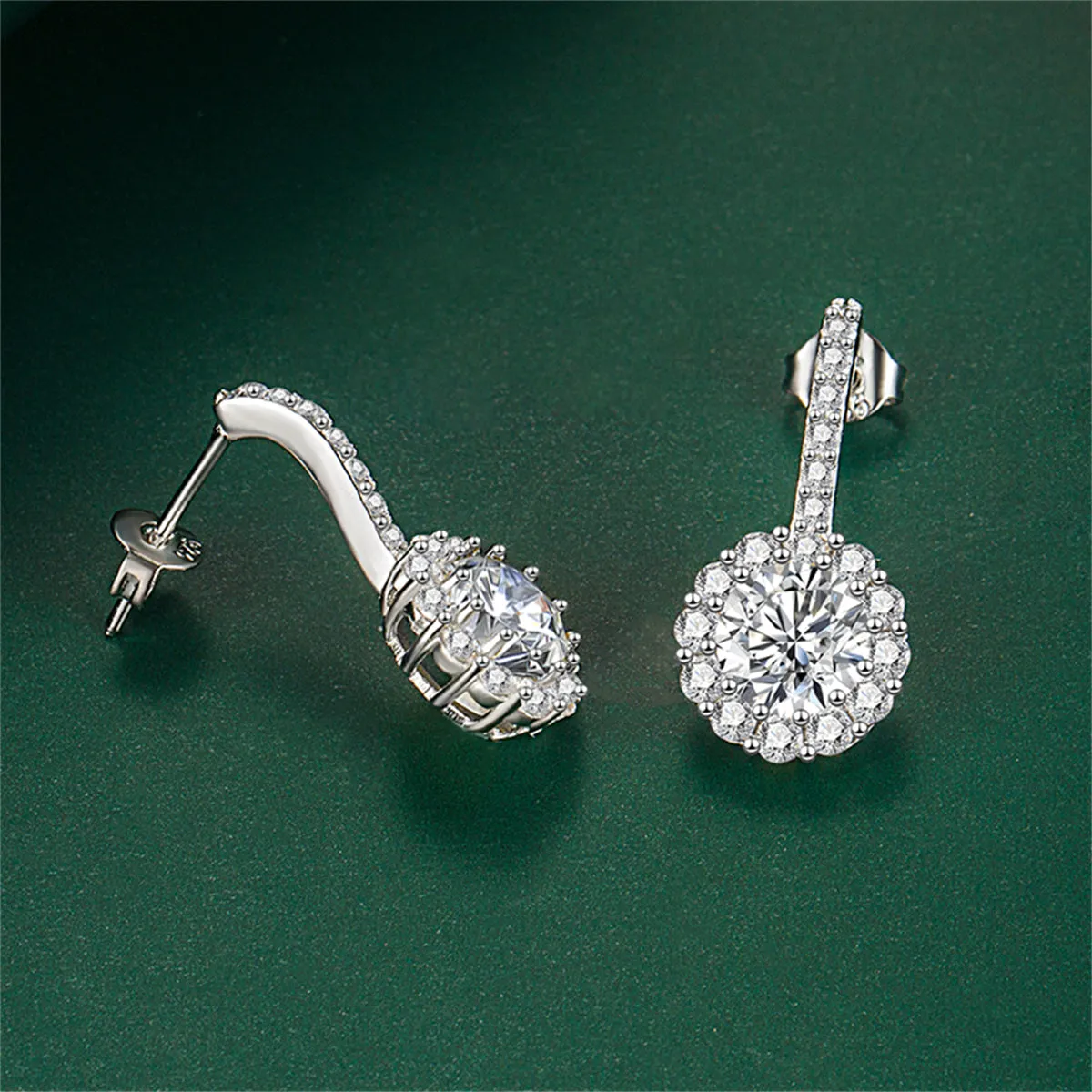Colored Crystal & Cubic Zirconia Silver-Plated Round Dangle Earrings