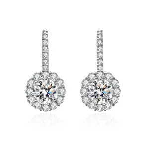 Colored Crystal & Cubic Zirconia Silver-Plated Round Dangle Earrings