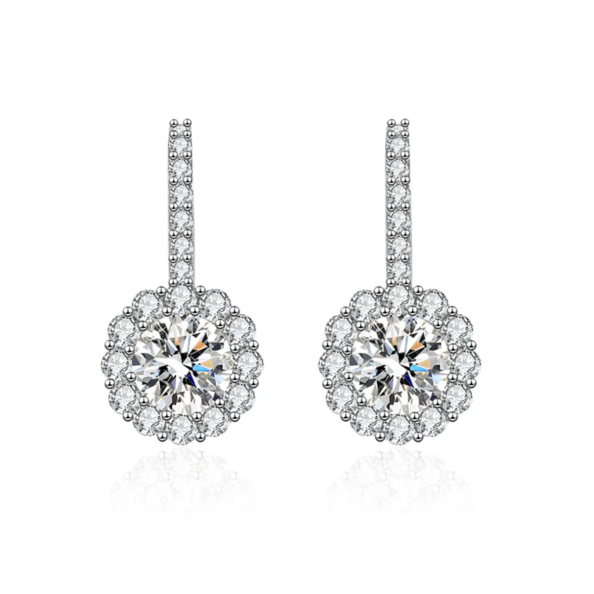 Colored Crystal & Cubic Zirconia Silver-Plated Round Dangle Earrings