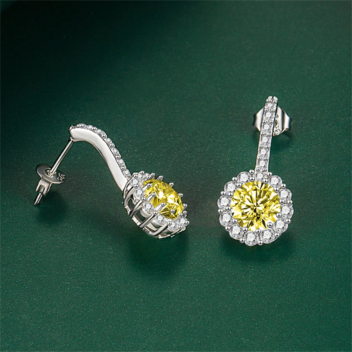 Colored Crystal & Cubic Zirconia Silver-Plated Round Dangle Earrings