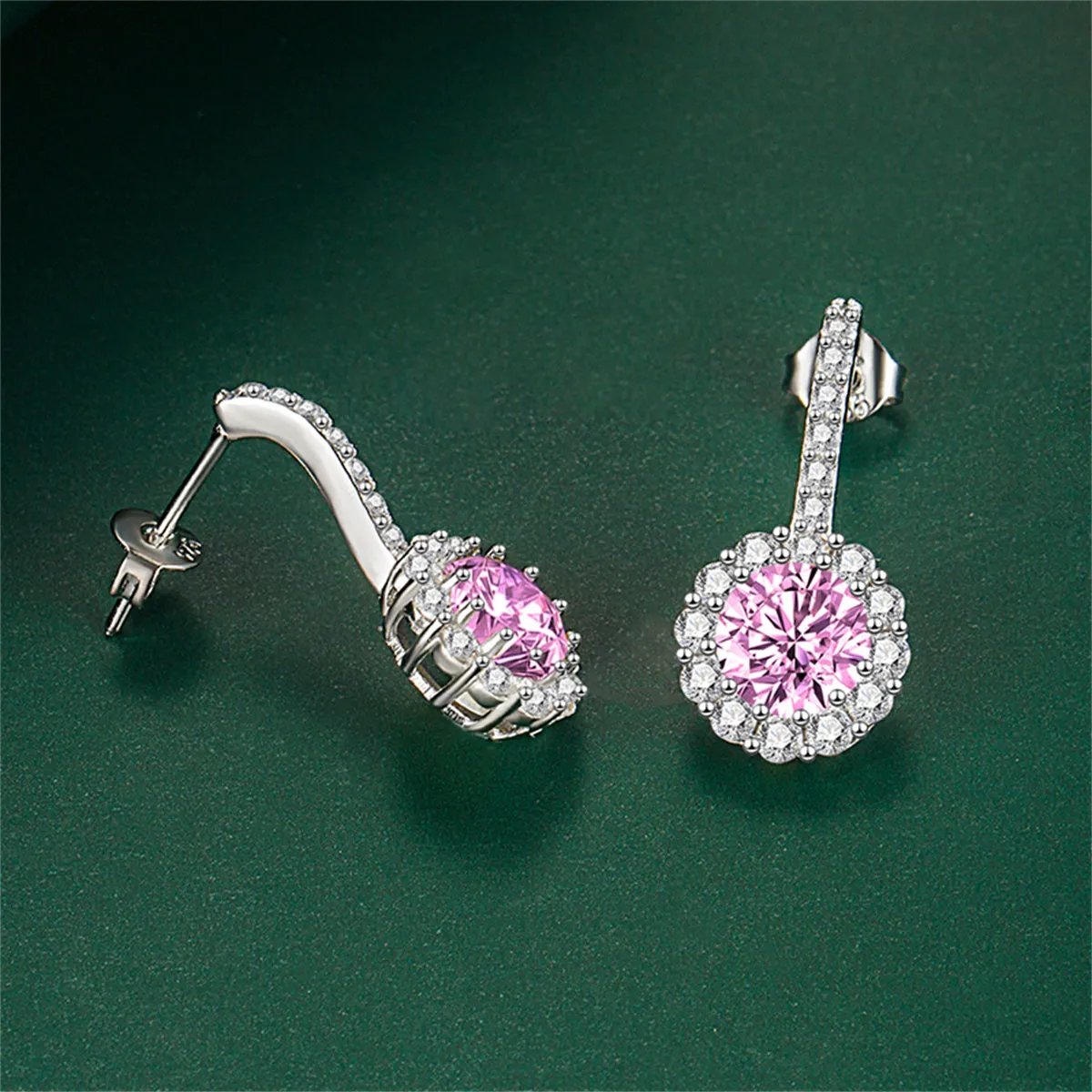 Colored Crystal & Cubic Zirconia Silver-Plated Round Dangle Earrings