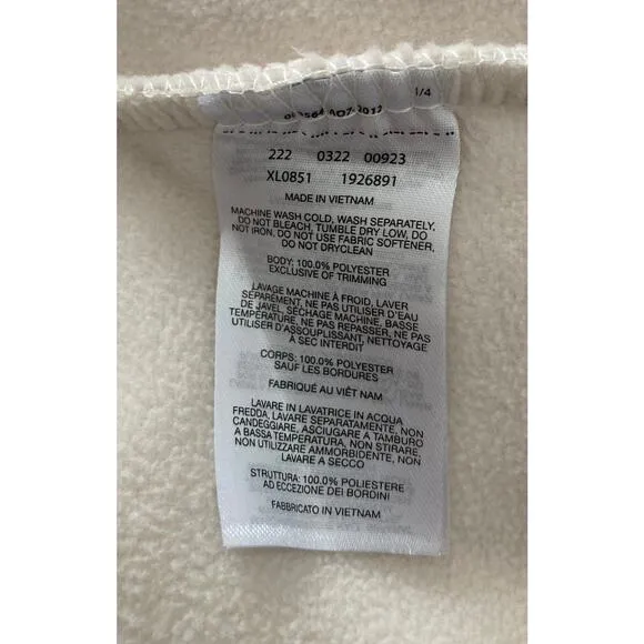 Columbia women's cream Sherpa fleece 3/4 length snap front coat, size XL