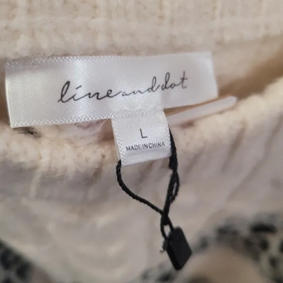 COPY - New Revolve X Line &amp; Dot Fair Isle Cable Knit Chunky Oversized Sweater L…