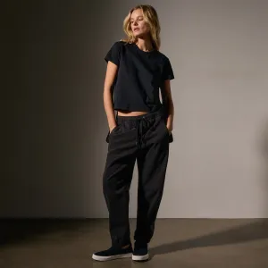 Cotton Terry Flight Pant - Black