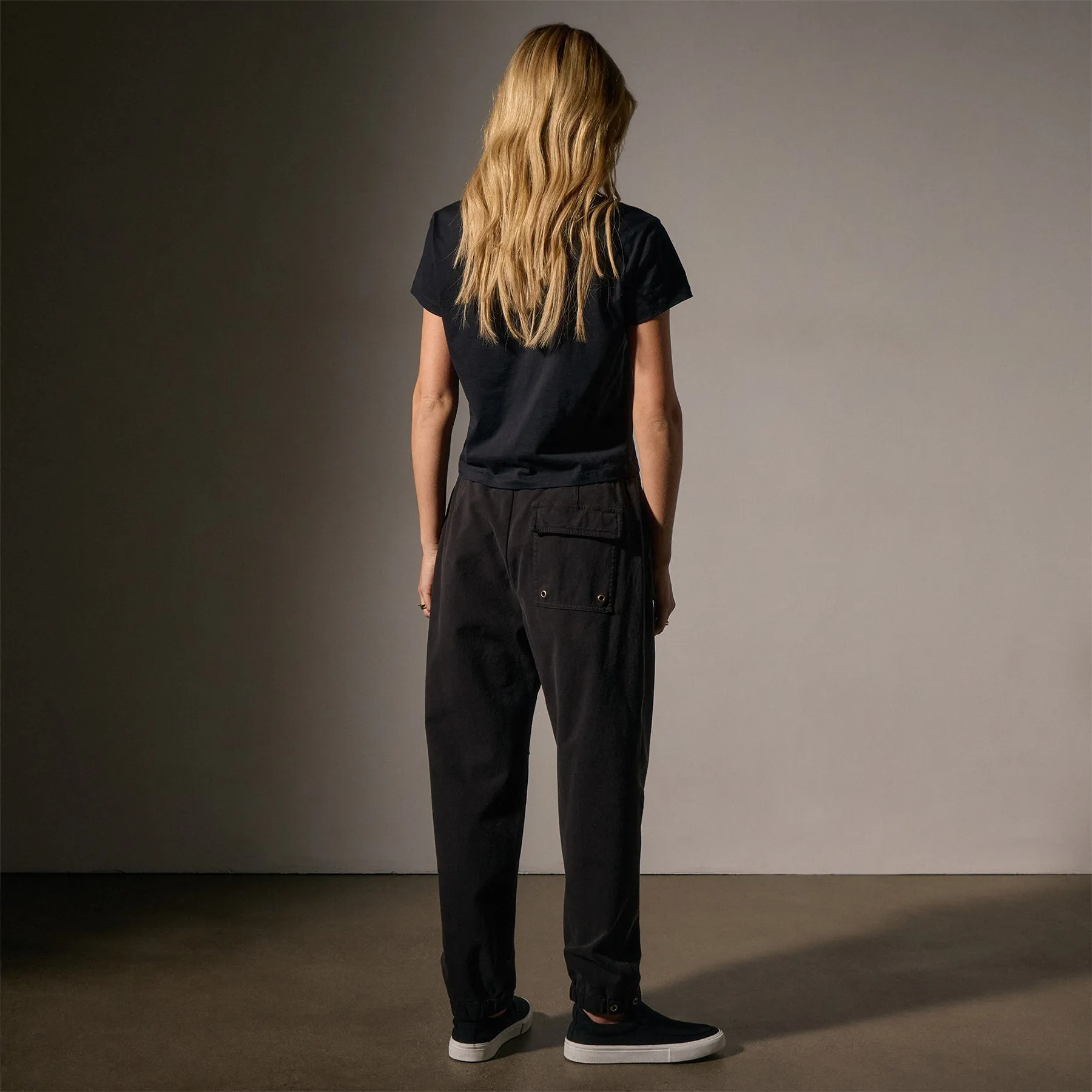 Cotton Terry Flight Pant - Black