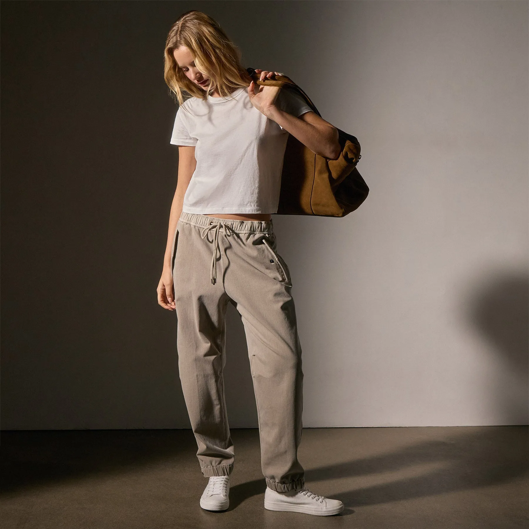 Cotton Terry Flight Pant - Light Tan Pigment