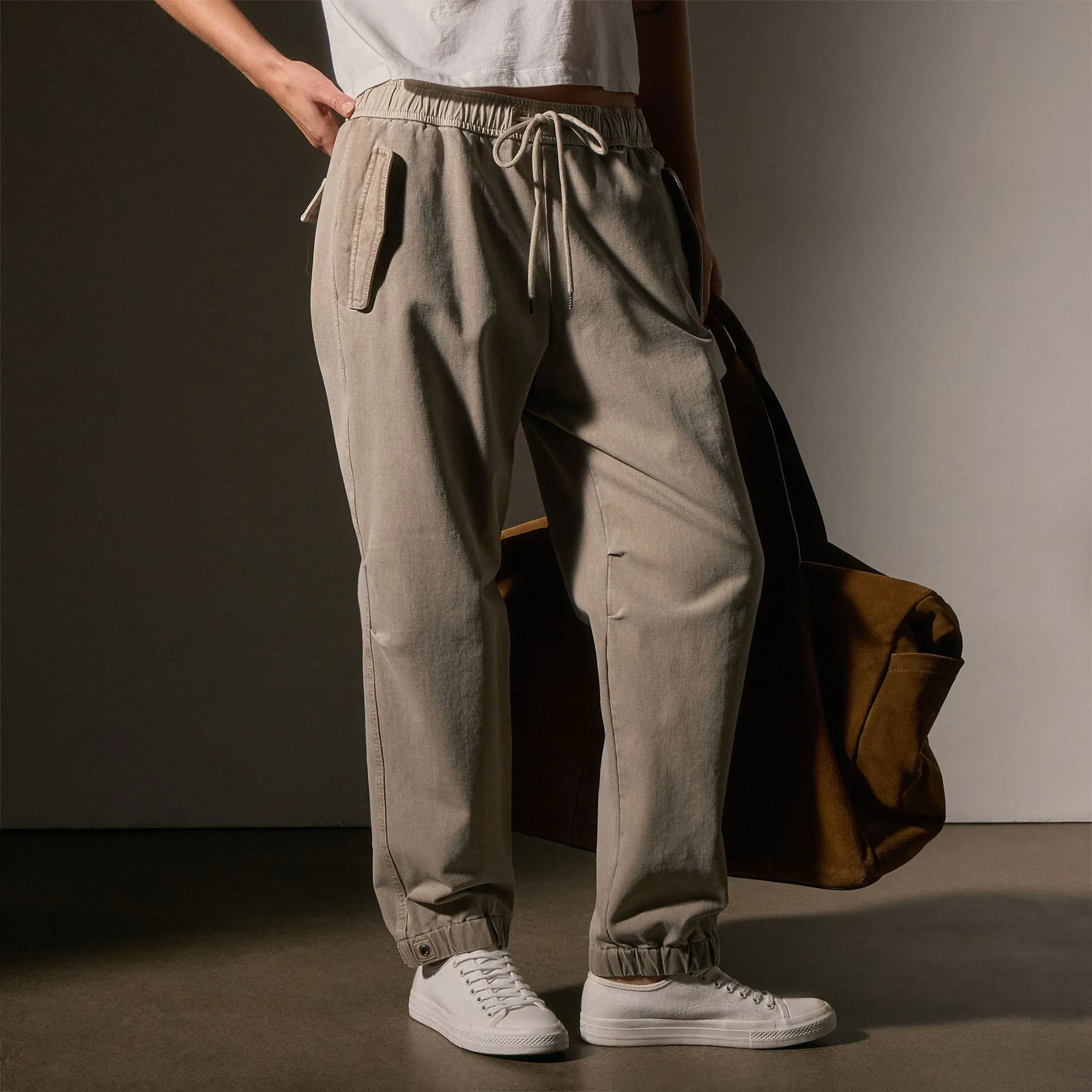 Cotton Terry Flight Pant - Light Tan Pigment