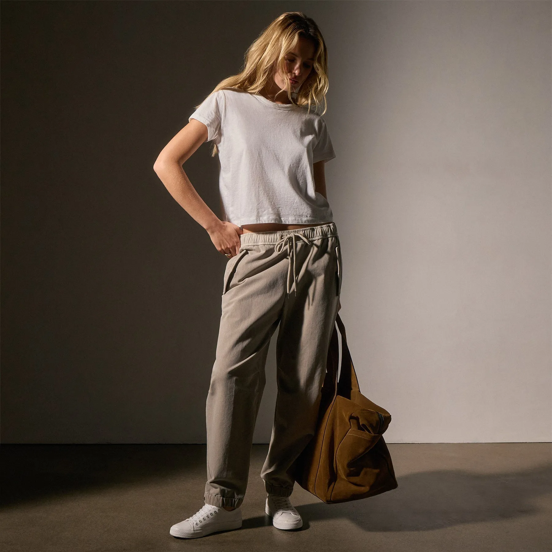 Cotton Terry Flight Pant - Light Tan Pigment