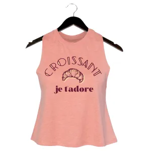 Croissant - Women's Racerback Cropped Tank - Sunset