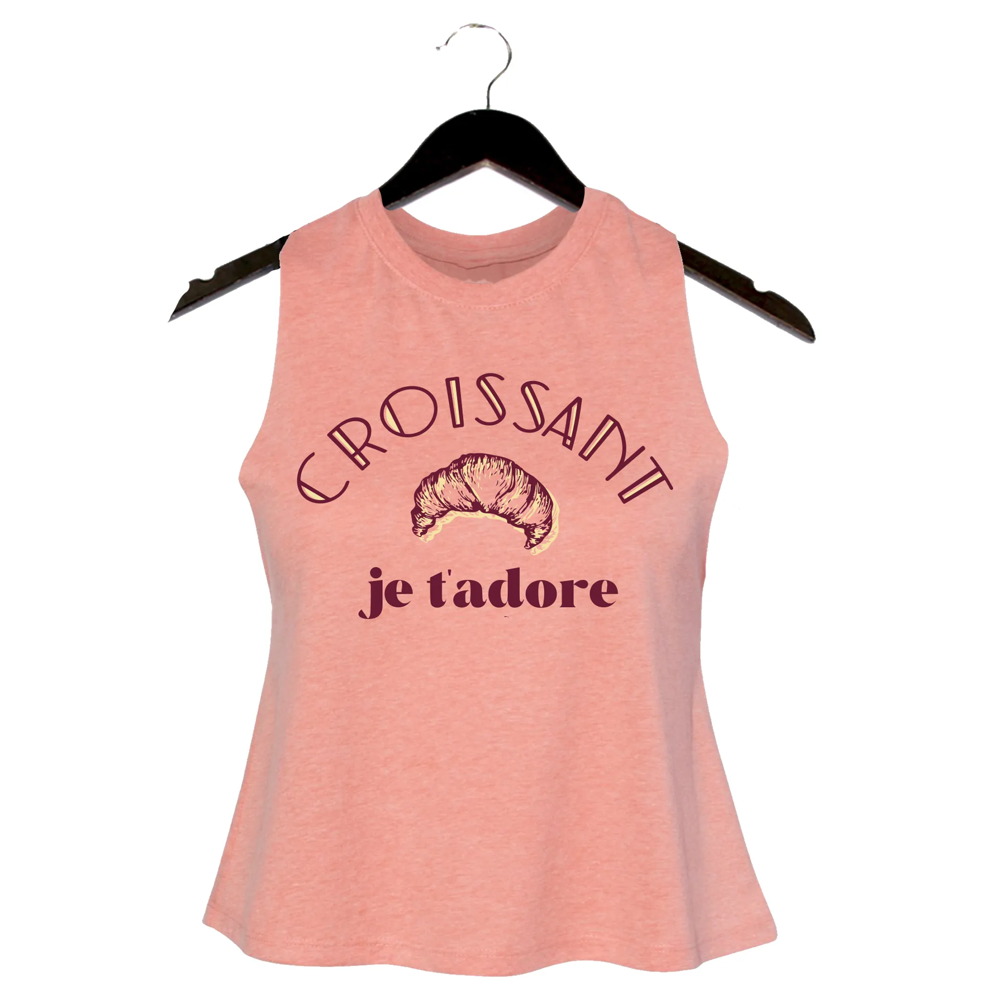 Croissant - Women's Racerback Cropped Tank - Sunset