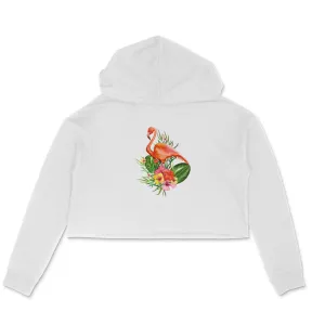 Crop Hoodie (Women) - Fashionable Flamingo (6 Colours)