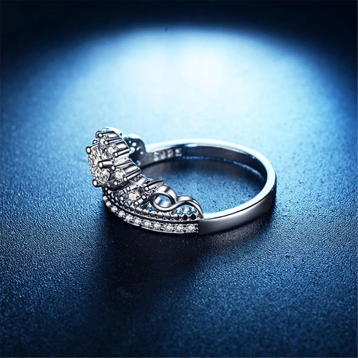 Crystal & Cubic Zirconia Crown Ring