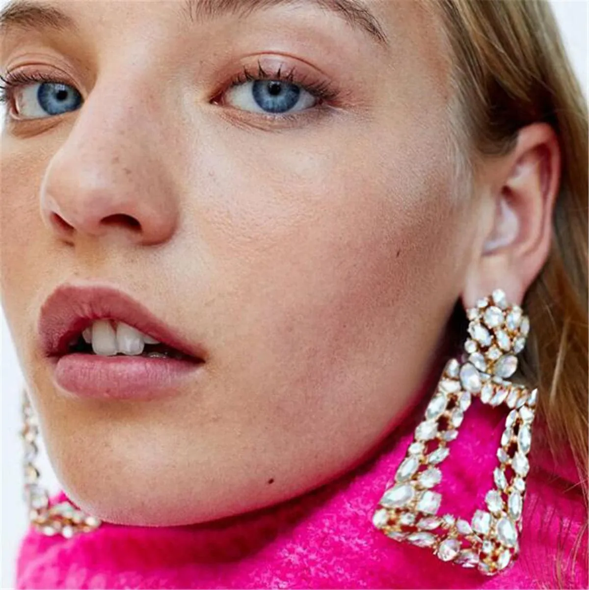 Crystal & Cubic Zirconia Open Ladder Drop Earring