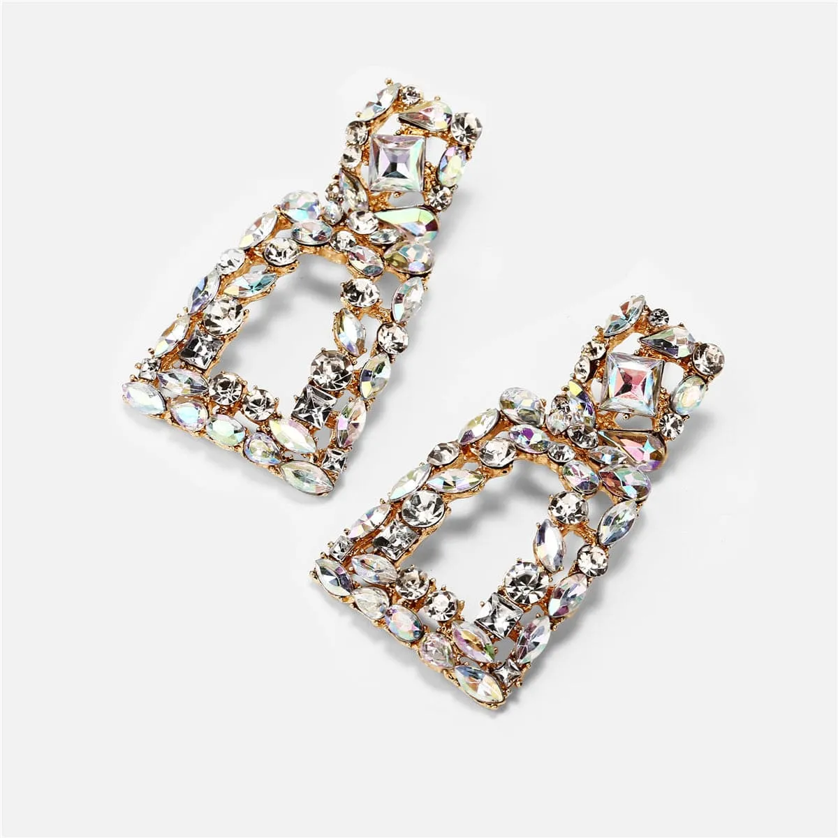Crystal & Cubic Zirconia Open Ladder Drop Earring