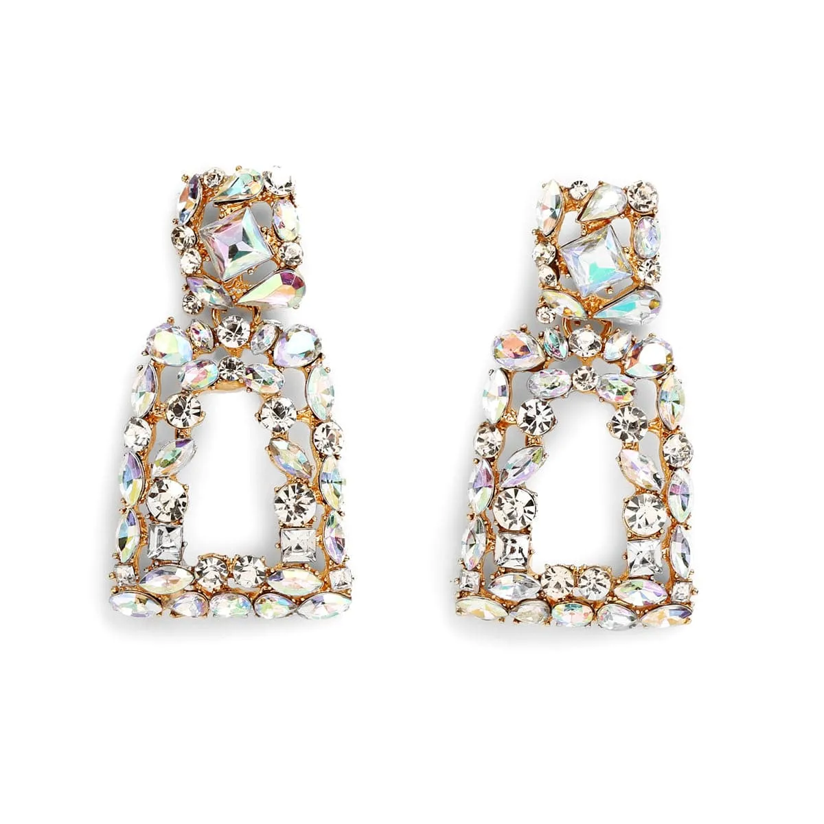 Crystal & Cubic Zirconia Open Ladder Drop Earring